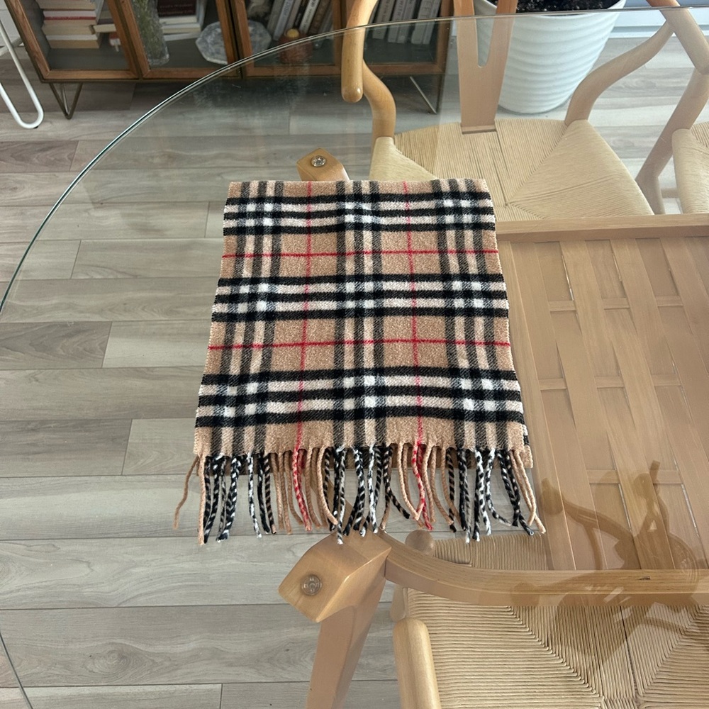 Wool Plaid Fringe Scarf - Picture 1 of 9